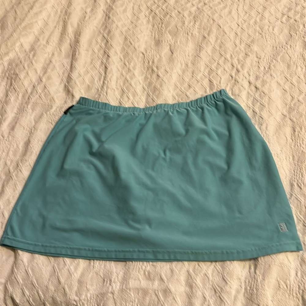 1990’s Nike tennis sz.L women turquoise tennis/running skirt embroidered swoosh